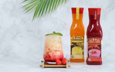 Trà men sữa phúc bồn tử - thơm