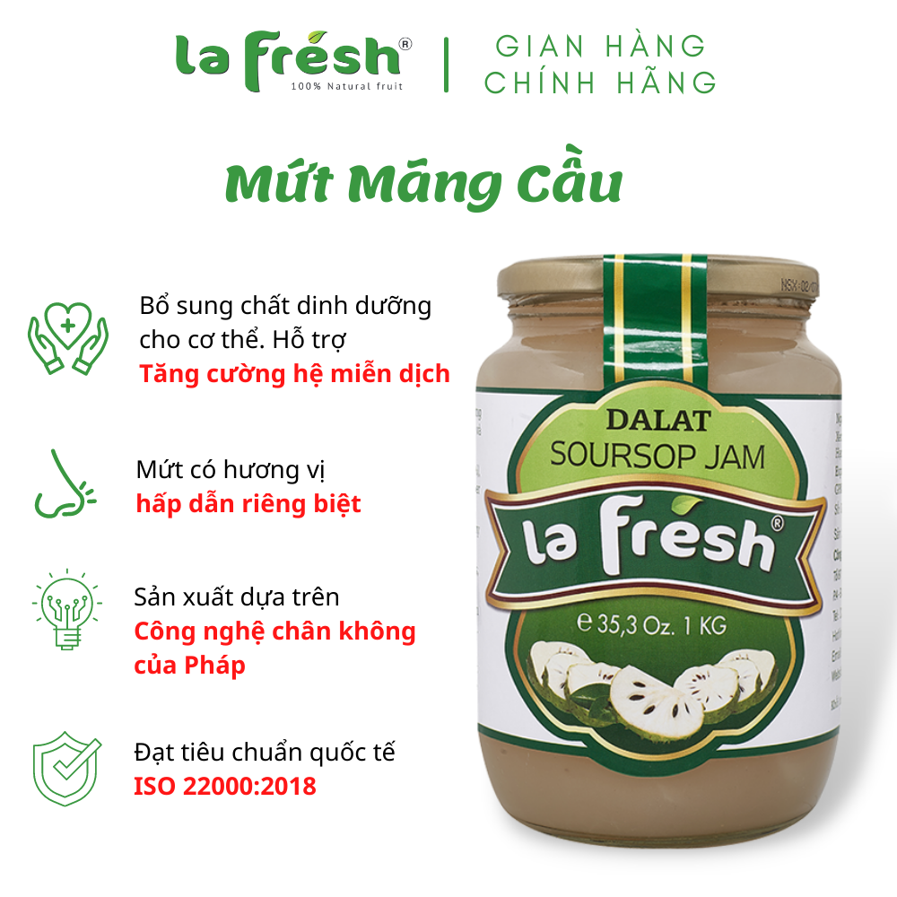 Mứt mãng cầu hủ thủy tinh 850gr